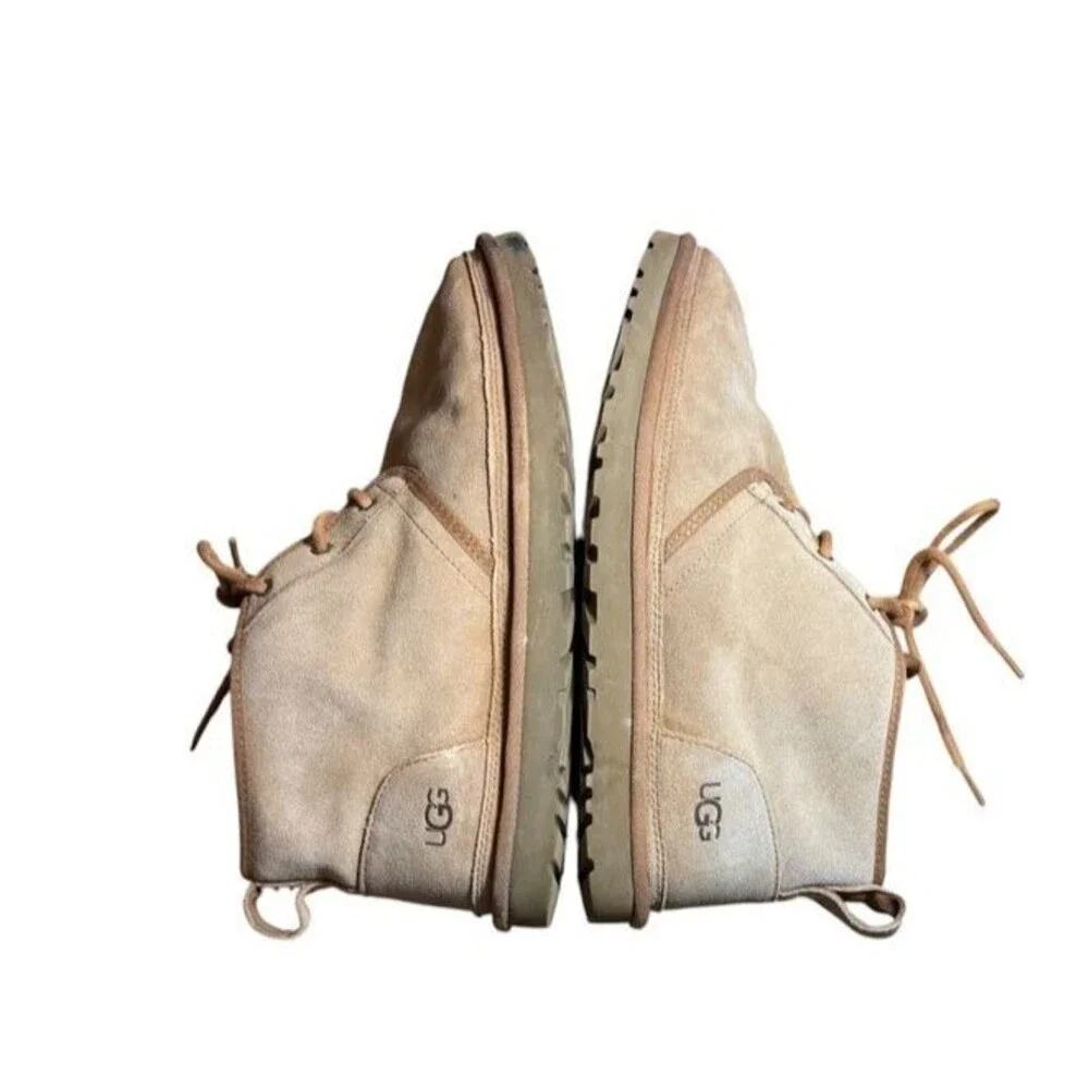 UGG Neumel Mens Chestnut Boot Size 13 M 3236 Chukka Shearling Fuzzy - Leather